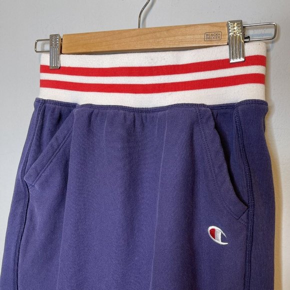 Champion Reverse Weave Skirt Size Small Blue Pull On Stretch Waist Sporty Athltc - Picture 4 of 6